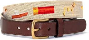 img 4 attached to Sportsman Background Needlepoint Handmade Cotton Men's Accessories