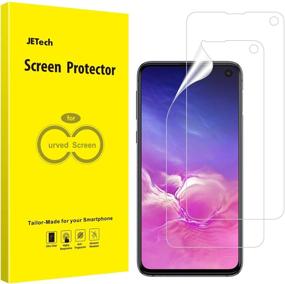 img 4 attached to 📱 Защитная пленка JETech для экрана Samsung Galaxy S10e: ультра HD-пленка TPU, совместима с чехлом, 2 шт. - высококачественная защита!