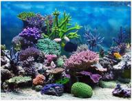 🐠 aquarium background fish tank decorations pvc adhesive poster underwater coral backdrop decoration paper cling decals sticker - enhanced seo logo