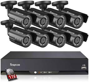img 4 attached to 📸 Rraycom система видеонаблюдения 1080P для наружного применения, 8CH CCTV регистратор с 8 HD 2000TVL камерами наблюдения для домашней безопасности внутри помещения, ночное видение, удаленный доступ, оповещение о движении и 1 ТБ жесткий диск