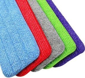 img 3 attached to 🧼 Set of 10 Reveal Mop Microfiber Cleaning Pads - 16 Inch Washable Cloth Replacements, Compatible with Most Spray and Reveal Mops, 16.5 x 5.5 Inch