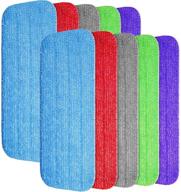 🧼 set of 10 reveal mop microfiber cleaning pads - 16 inch washable cloth replacements, compatible with most spray and reveal mops, 16.5 x 5.5 inch logo