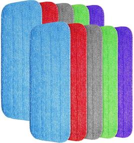 img 4 attached to 🧼 Set of 10 Reveal Mop Microfiber Cleaning Pads - 16 Inch Washable Cloth Replacements, Compatible with Most Spray and Reveal Mops, 16.5 x 5.5 Inch