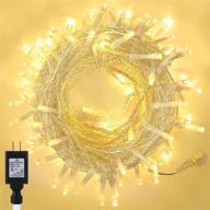 🎄 66ft 200 led christmas fairy lights: warm white twinkle string lights for indoor/outdoor holiday decorations логотип