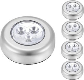 img 4 attached to Convenient and Versatile: 5 Pack IPOW LED Battery-Powered Wireless Night Light Stick; Perfect for Closets, Cabinets, Counters, or Utility Rooms; Cordless Touch Light (Batteries Not Included)