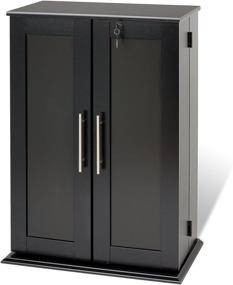 img 4 attached to 🔒 Secure and Stylish: Prepac Locking Media Storage Cabinet with Shaker Doors in Black