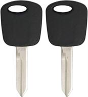keyless2go new uncut transponder ignition car key h72 replacement - 2 pack logo