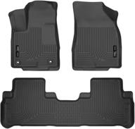 ковры husky liners weatherbeater для toyota highlander 2014-2019 для передних и задних сидений, черные (99601) логотип