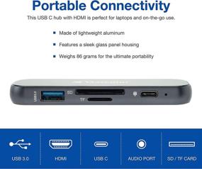 img 1 attached to 🔌 Verbatim 6-in-1 USB C Hub Adapter with 4K HDMI, 100W Power Delivery, USB 3.0 Ports, SD Card Readers, and a 3.5mm Audio Port for USB C Laptops