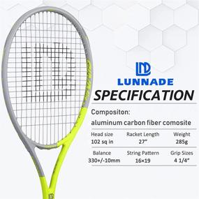 img 3 attached to 🎾 LUNNADE 2 Pack Adult Tennis Rackets, 27-Inch Recreational Racquet with Cover, Pre-Strung &amp; Regrip, Ideal for Men and Women Tennis Enthusiasts