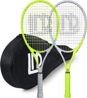 🎾 lunnade 2 pack adult tennis rackets, 27-inch recreational racquet with cover, pre-strung &amp; regrip, ideal for men and women tennis enthusiasts logo