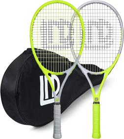 img 4 attached to 🎾 LUNNADE 2 Pack Adult Tennis Rackets, 27-Inch Recreational Racquet with Cover, Pre-Strung &amp; Regrip, Ideal for Men and Women Tennis Enthusiasts