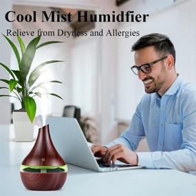 img 1 attached to 🌬️ Convenient Portable Small Humidifier: Ideal for Bedroom, Office, and Home Use - 300ML Personal Cool Mist Air Oil Diffuser with Night Light and USB Charging - Enhance Air Quality and Promote Relaxation