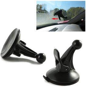 img 1 attached to Securely Mount Your Garmin Nuvi 🗺️ with StyleZ's GPS Windshield Holder - 2 Pack
