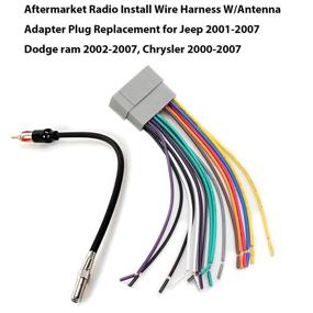 img 3 attached to 🔌 RED WOLF Aftermarket Radio Install Wire Harness & Antenna Adapter Plug for Jeep, Dodge, Chrysler 2000-2007