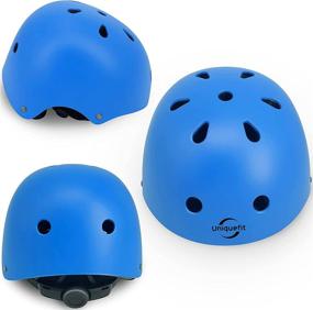 img 3 attached to 🛹 Adjustable Kids Outdoor Sports Protective Gear Set with Helmet - W-001, Includes Pads for Knees, Elbows, and Wrist Guards for Roller, Scooter, Skateboard, and Bicycle