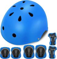 🛹 adjustable kids outdoor sports protective gear set with helmet - w-001, includes pads for knees, elbows, and wrist guards for roller, scooter, skateboard, and bicycle logo