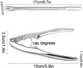 img 1 attached to 🦀 Premium 12-Piece Crab Leg Crackers and Tools Set with 2 Crackers, 4 Lobster Shellers, and 6 Crab Forks/Picks