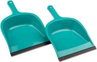 pack of 2 - plastic dust pan, large dust pan, heavy duty dust pan: boost your cleaning efficiency! logo