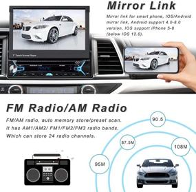 img 1 attached to 🚗 Ультрасовременная автомагнитола Single Din на базе Android с DVD, Bluetooth, GPS и 7-дюймовым выдвижным сенсорным экраном - полное мультимедийное сопровождение в автомобиле.