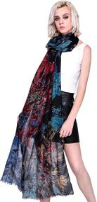 img 4 attached to 🌺 Summer Floral Sarong: Lightweight Cotton with Breathable Comfort for Women's Accessories