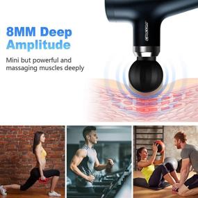 img 1 attached to 🔫 CINCOM Mini Portable Massage Gun: Rechargeable Deep Tissue Percussion Muscle Massager for Athletes | 4 Speeds | Super Quiet & Effective Pain Relief