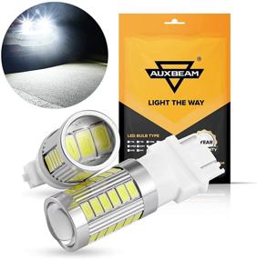 img 4 attached to 🔆 Auxbeam 3157 T25 P27/5W LED Light Bulbs - Super Bright White 6000LM for Brake, Reverse, Parking, Tail, and Turn Signal Lights