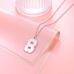 img 1 attached to S925 Sterling Silver Baseball Jersey Initial Number Charms Pendant Necklace – Perfect for Sports Enthusiasts!