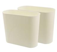 🗑️ durable beige diyalor 2.6 gallon small trash can - ideal for bathrooms & garbage disposal (2 pack) logo