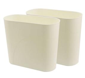 img 4 attached to 🗑️ Durable Beige Diyalor 2.6 Gallon Small Trash Can - Ideal for Bathrooms & Garbage Disposal (2 Pack)