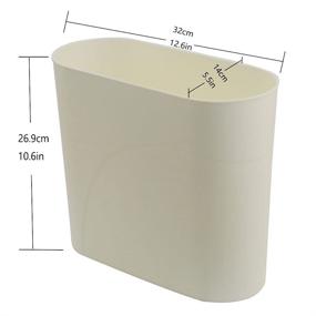 img 2 attached to 🗑️ Durable Beige Diyalor 2.6 Gallon Small Trash Can - Ideal for Bathrooms & Garbage Disposal (2 Pack)