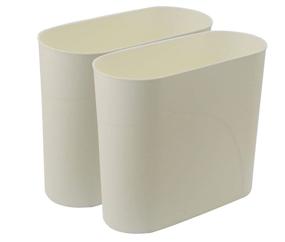 img 3 attached to 🗑️ Durable Beige Diyalor 2.6 Gallon Small Trash Can - Ideal for Bathrooms & Garbage Disposal (2 Pack)