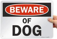 🐾 smartsign - s-7404-al-14 warning: dog on property sign logo