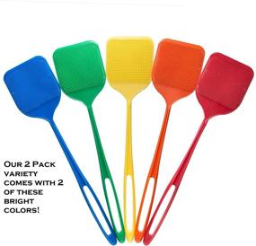 img 2 attached to 🪰 Smart Swatter Fly Swatters, 2-Pack Assorted Colors, Patented in the USA with 904 Spikes for Effective Insects, Bugs, and Fly Killing