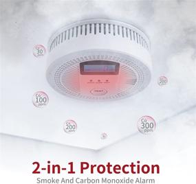 img 3 attached to 🔋 OKEAH LCD Display Smoke and Carbon Monoxide Detector, Battery-Operated CO Alarm with Replaceable Batteries, Model YJ-901