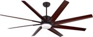 luminance kathy ireland home aira eco led 72 inch ceiling fan: stylish modern design with integrated lighting, 🔆 durable 8 blade fixture, 6-speed wall control included - perfect for indoor and outdoor spaces, oil rubbed bronze finish логотип