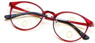 👓 blue light antifatigue progressive multifocal reading glasses - unisex bifocal eyeglasses with box (red, 1.5) - ideal for women and men logo