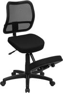 🪑 optimized search: flash furniture mobile ergonomic kneeling swivel task office chair | black mesh back & fabric seat logo