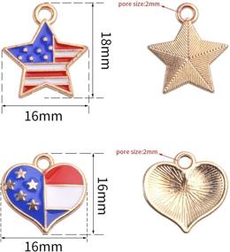 img 2 attached to American Patriotic Decoration Star Shaped Heart Shaped