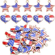 american patriotic decoration star shaped heart shaped logo