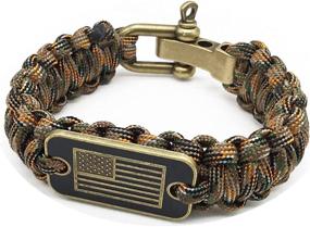 img 4 attached to Paracord Bracelet Mens Tactical Bracelet Soldier Adjustable Outdoor Recreation