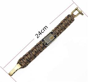 img 2 attached to Paracord Bracelet Mens Tactical Bracelet Soldier Adjustable Outdoor Recreation