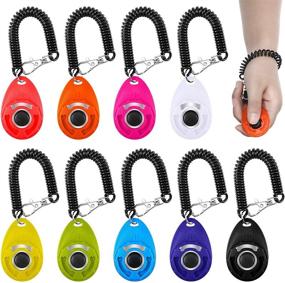 img 4 attached to Frienda 9-Piece Dog Training Clicker Set | Pet Training Clicker with Wrist Strap for Behavioral Training Dogs, Cats, Birds, Horses