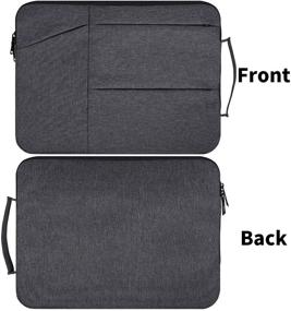 img 3 attached to 📦 Waterproof Laptop Sleeve Case for Lenovo IdeaPad 3 5 15.6", Acer Aspire 5 A515, HP Pavilion 15, ASUS VivoBook 15, MSI, Dell Inspiron 15 3000 5000 Notebook Protective Bag - Space Grey 15.6 Inch