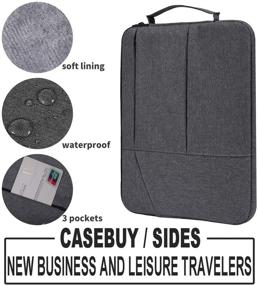 img 2 attached to 📦 Waterproof Laptop Sleeve Case for Lenovo IdeaPad 3 5 15.6", Acer Aspire 5 A515, HP Pavilion 15, ASUS VivoBook 15, MSI, Dell Inspiron 15 3000 5000 Notebook Protective Bag - Space Grey 15.6 Inch