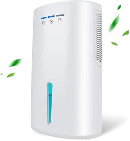 img 2 attached to 🌬️ Upgraded Gocheer Dehumidifier for Home - Ideal for High Humidity in Basements, Bedrooms, Closets, Bathrooms, Kitchens - Small, Quiet & Portable Air Dehumidifiers, Covers up to 480 Sq.ft, 2000ml (64oz) Water Tank