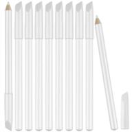 💅 10-штук беление ногтей карандаши: 2-в-1 французская маникюрная ручка с крышкой для отталкивания кутикулы - diy набор для маникюра. логотип