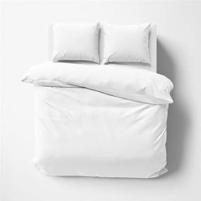 img 4 attached to 🛏️ Luxurious White Queen/Full Bedding: Kotton Culture Premium Duvet Cover - 100% Egyptian Cotton, 600 Thread Count, Zipper & Corner Ties