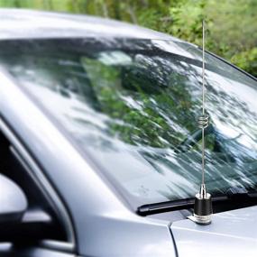 img 3 attached to 📡 Bingfu NMO Dual Band VHF UHF Mobile Ham Radio Antenna 136-174MHz 400-470MHz Lip Mount with 16.5 ft RG58 Cable and UHF PL259 Male Connector for Car Truck Amateur Radio Ham Mobile Radio