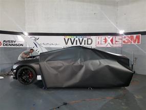 img 2 attached to 🖤 VViViD+ Matte Metallic Black Vinyl Wrap: High-Quality 1ft x 5ft Car Wrap Solution
